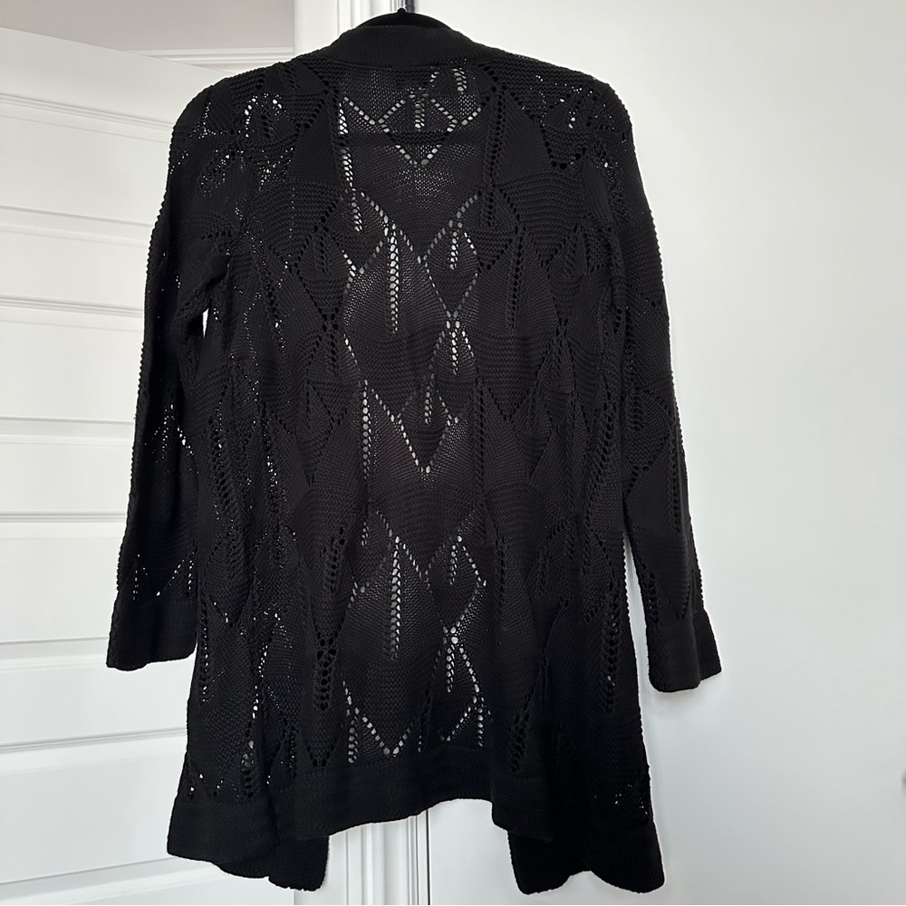 Joan Rivers Black Open Knit Sweater Size XS - Picture 7 of 7